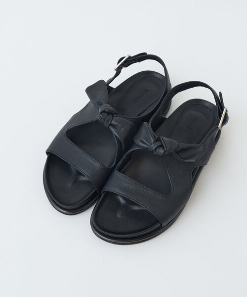 BEARDSLEY（ビアズリー）の「《SALONDEJU》リボン型サンダル（サンダル・レディース・ブラック/ブラウン・36/37/38/39）」の4枚目の写真