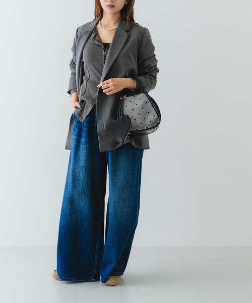 RODE SKO（ロデスコ）の「ハートキャンバスバッグ（ショルダーバッグ・レディース・ブラック/ベージュ・ONE）」の7枚目の写真