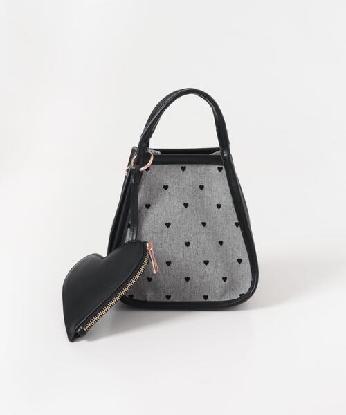 RODE SKO（ロデスコ）の「ハートキャンバスバッグ（ショルダーバッグ・レディース・ブラック/ベージュ・ONE）」の15枚目の写真