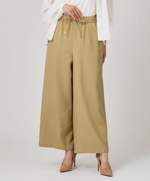 クード シャンス（COUP DE CHANCE）/【手洗い可／ウエストゴム】ストレートワイドのイージーパンツ セール】【手洗い可／ウエストゴム】ストレートワイドのイージーパンツ