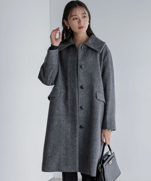 ウールモッサステンカラーコート ウールモッサステンカラー コート（ステンカラーコート）｜組曲
