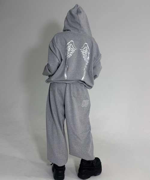 FANCY CLUB(ファンシークラブ)の「A'GEM/9 × .kom 『FANCY CLUB/ファンシークラブ』別注品 ANGEL WING SWT PANTS /エンジェルウイングスウェットパンツ(スウェットパンツ・レディース・ピンク/ブラック×レッド/グレー/ブラック×ピンク・FREE)」の7枚目の写真