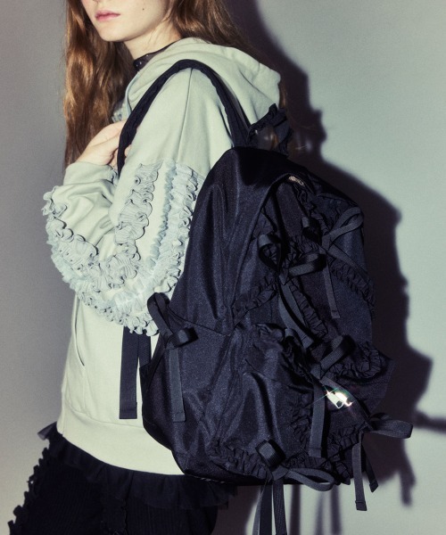 キャンディストリッパー　メッシュフリル　バックパック　リュック　大容量　軽量　黒 キャンディストリッパー メッシュフリル バックパック リュック 大容量