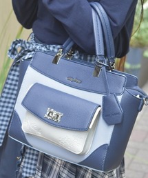 axes femme | 薔薇エンボス配色バッグ(ショルダーバッグ)