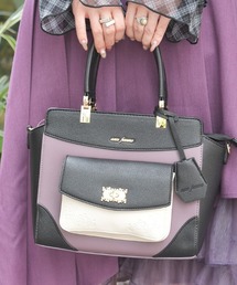 axes femme | 薔薇エンボス配色バッグ(ショルダーバッグ)