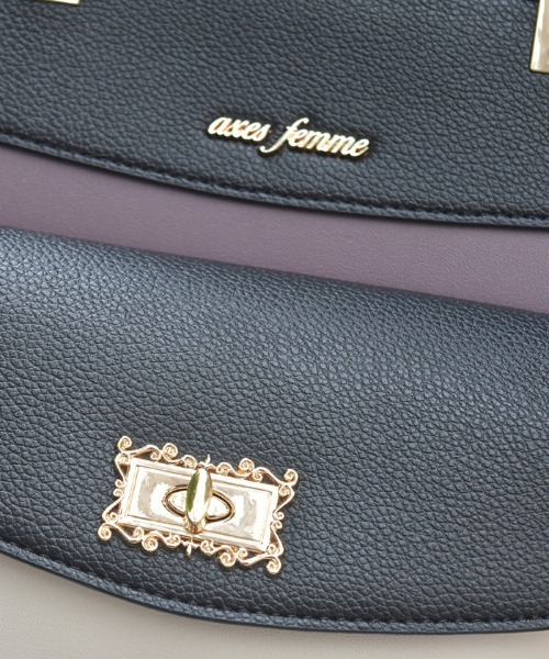 axes femme（アクシーズファム）の「薔薇エンボス配色バッグ（ショルダーバッグ・レディース・ブラック/グレイッシュベージュ/ネイビー・FREE）」の8枚目の写真