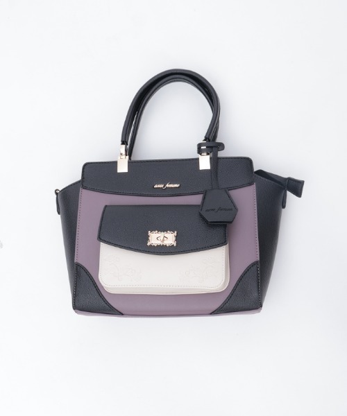 axes femme（アクシーズファム）の「薔薇エンボス配色バッグ（ショルダーバッグ・レディース・ブラック/グレイッシュベージュ/ネイビー・FREE）」の15枚目の写真