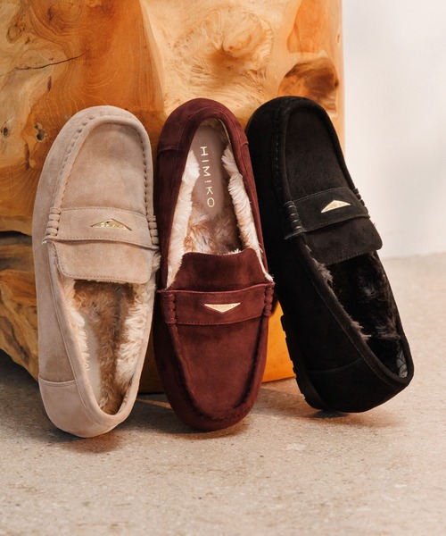 HIMIKO（ヒミコ）の「【HIMIKO】【撥水】メタルポイントふわふわモカシン/651332（モカシン/デッキシューズ・レディース・ベージュ/パープル/ブラック・21.5cm/22.0cm/22.5cm/23.0cm/23.5cm/24.0cm/24.5cm/25.0cm/25.5cm/26.0cm/26.5cm）」の15枚目の写真