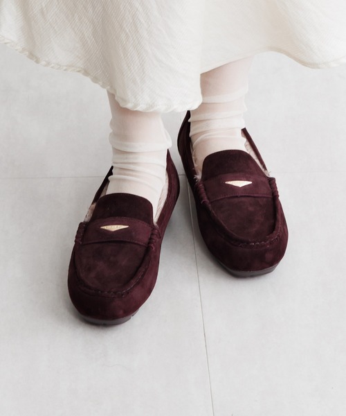 HIMIKO（ヒミコ）の「【HIMIKO】【撥水】メタルポイントふわふわモカシン/651332（モカシン/デッキシューズ・レディース・ベージュ/パープル/ブラック・21.5cm/22.0cm/22.5cm/23.0cm/23.5cm/24.0cm/24.5cm/25.0cm/25.5cm/26.0cm/26.5cm）」の19枚目の写真