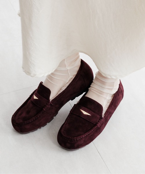 HIMIKO（ヒミコ）の「【HIMIKO】【撥水】メタルポイントふわふわモカシン/651332（モカシン/デッキシューズ・レディース・ベージュ/パープル/ブラック・21.5cm/22.0cm/22.5cm/23.0cm/23.5cm/24.0cm/24.5cm/25.0cm/25.5cm/26.0cm/26.5cm）」の18枚目の写真