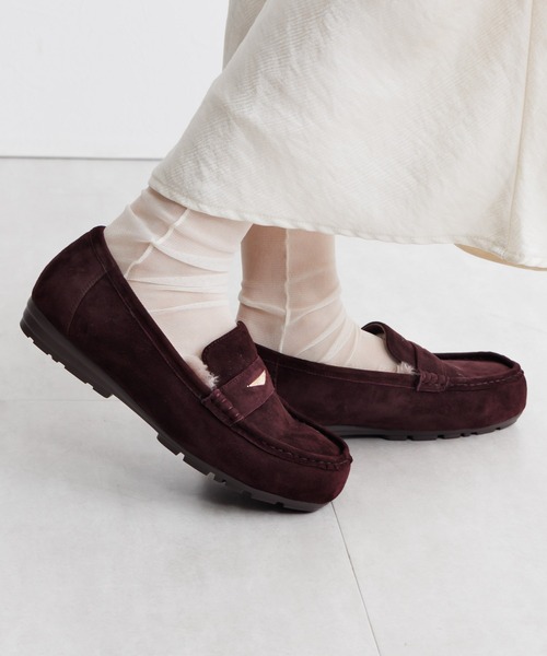 HIMIKO（ヒミコ）の「【HIMIKO】【撥水】メタルポイントふわふわモカシン/651332（モカシン/デッキシューズ・レディース・ベージュ/パープル/ブラック・21.5cm/22.0cm/22.5cm/23.0cm/23.5cm/24.0cm/24.5cm/25.0cm/25.5cm/26.0cm/26.5cm）」の17枚目の写真