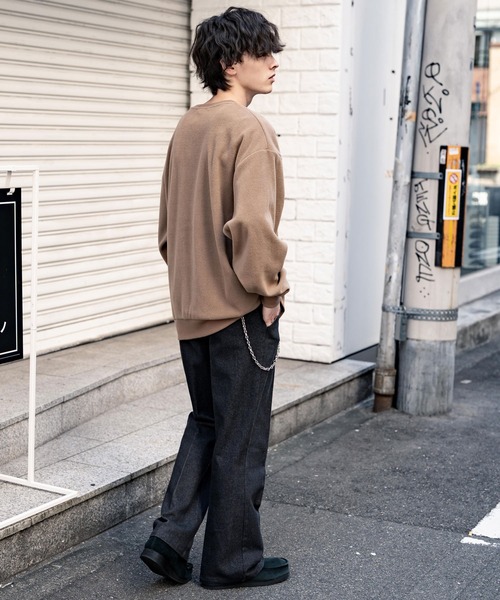 KANGOL(カンゴール)の「KANGOL 別注コラボ オーバーサイズロゴ刺繍裏起毛マイクロフリースプルオーバートレーナー(スウェット・メンズ・ベージュ/ブラック/ブラウン/チャコール/ネイビー/オフホワイト・L/XL/M)」の21枚目の写真