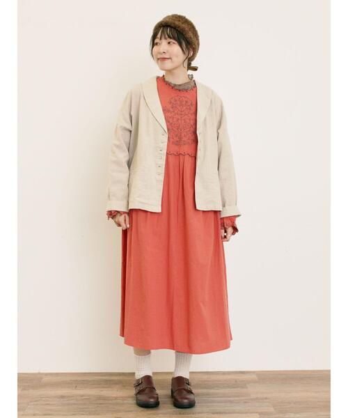 Samansa Mos2（サマンサ モスモス）の「【S/Mサイズ】配色刺繍ワンピース（ワンピース・レディース・キナリ/グレー/ブラック/レッド・S/M）」の20枚目の写真