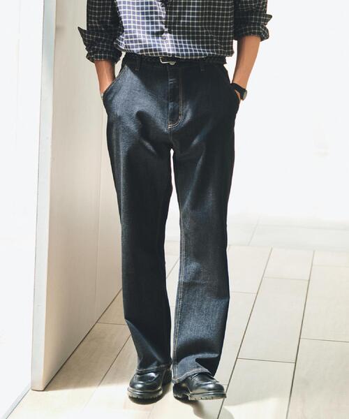 THE SHOP TK （ザ ショップ ティーケー ）の「コットンカーブデニム 【セットアップ可/洗濯機OK】（デニムパンツ・メンズ・ネイビー/ブラック・04/03/02）」の2枚目の写真