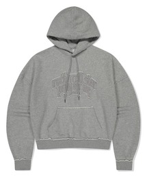 『mahagrid/マハグリッド』 RAW CUT PRAY CROP HOODIE/カットデザインクロップドパーカー