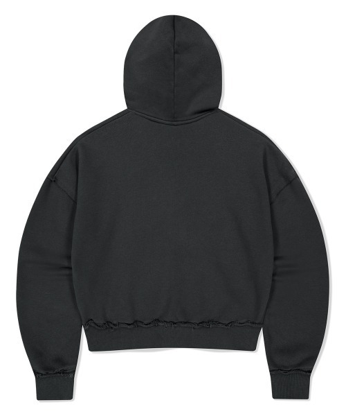 MAHAGRID(マハグリッド)の「『mahagrid/マハグリッド』 RAW CUT PRAY CROP HOODIE/カットデザインクロップドパーカー(パーカー・レディース・グレー/チャコールグレー・FREE)」の11枚目の写真