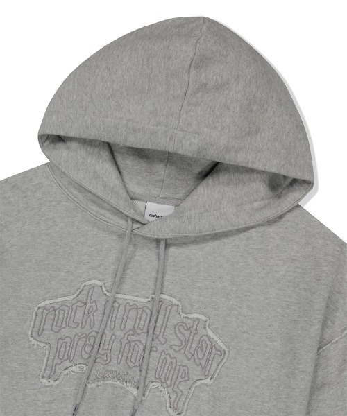 MAHAGRID(マハグリッド)の「『mahagrid/マハグリッド』 RAW CUT PRAY CROP HOODIE/カットデザインクロップドパーカー(パーカー・レディース・グレー/チャコールグレー・FREE)」の15枚目の写真
