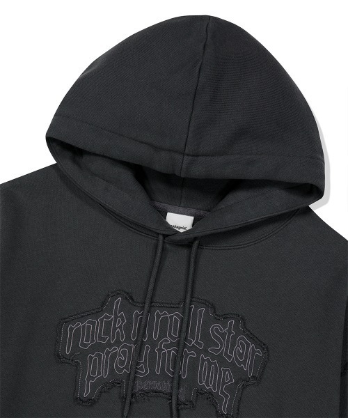 MAHAGRID(マハグリッド)の「『mahagrid/マハグリッド』 RAW CUT PRAY CROP HOODIE/カットデザインクロップドパーカー(パーカー・レディース・グレー/チャコールグレー・FREE)」の12枚目の写真
