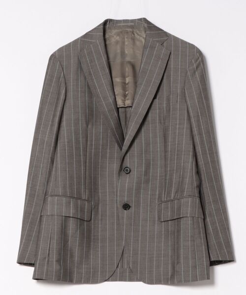 DESIGNWORKS（デザインワークス）の「【リングジャケット×デザインワークス】ストライプジャケット（セットアップ・メンズ・グレー系その他/ブラウン系その他・46/48/50/52）」の2枚目の写真