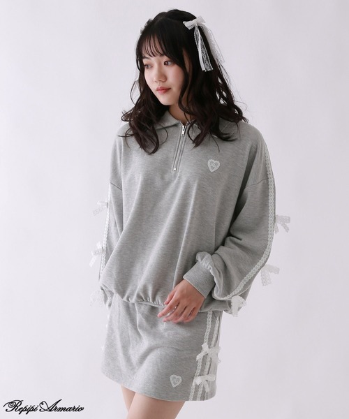 セール】【girly line】リボンサイドレースセットアップ（その他