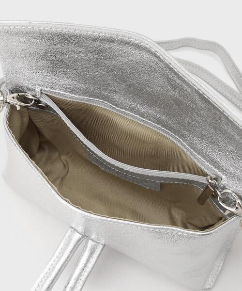 GALLEST（ギャレスト）の「【MILLELA FIRENZE】ループハンドルバッグ（ハンドバッグ・レディース・シルバー/ナチュラル/ブラック/ライトブルー・00）」の6枚目の写真