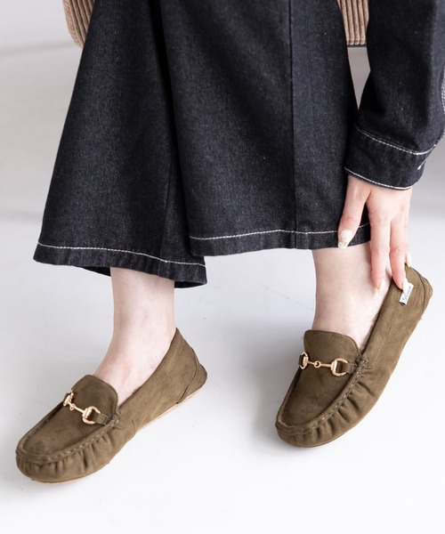 attagirl(アタガール)の「もこもこファー モカシンビットローファー(モカシン/デッキシューズ・レディース・カーキ/ブラック/ベージュ/グレー・LL/L/M/S/3L)」の22枚目の写真
