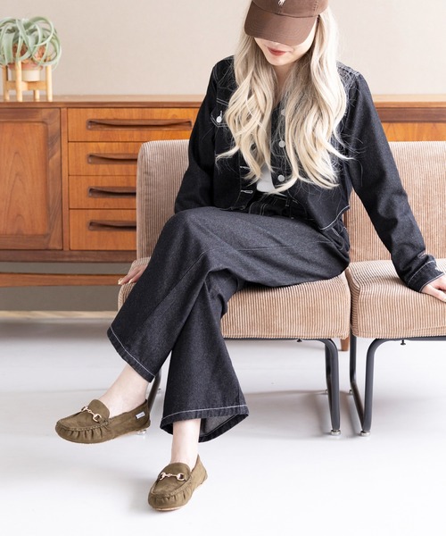 attagirl(アタガール)の「もこもこファー モカシンビットローファー(モカシン/デッキシューズ・レディース・カーキ/ブラック/ベージュ/グレー・LL/L/M/S/3L)」の17枚目の写真