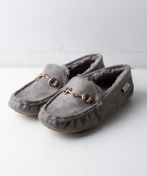 attagirl(アタガール)の「もこもこファー モカシンビットローファー(モカシン/デッキシューズ・レディース・カーキ/ブラック/ベージュ/グレー・LL/L/M/S/3L)」の13枚目の写真