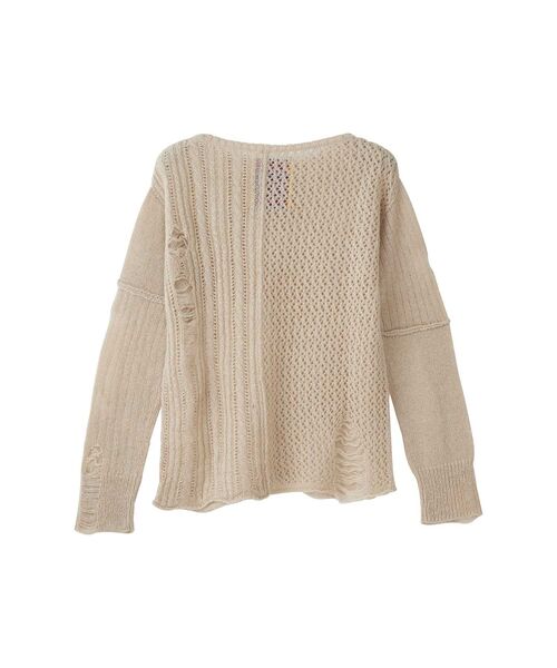 HYSTERIC GLAMOUR（ヒステリックグラマー）の「SPIDER WEB クラッシュセーター（ニット/セーター・レディース・ブラック/ホワイト/レッド・FREE）」の4枚目の写真