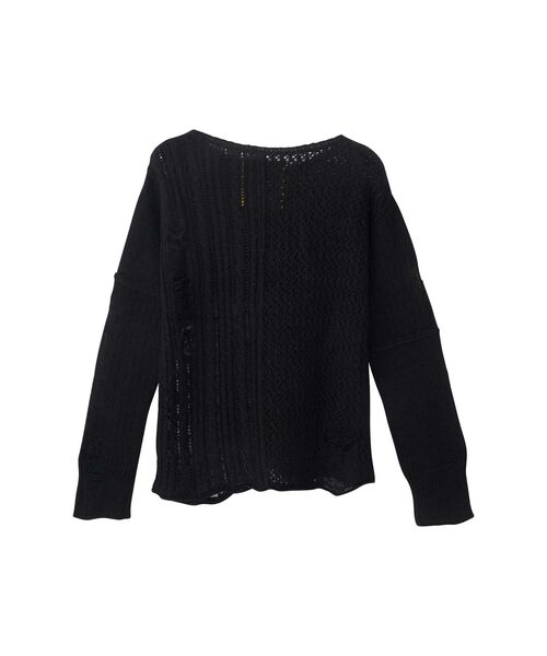 HYSTERIC GLAMOUR（ヒステリックグラマー）の「SPIDER WEB クラッシュセーター（ニット/セーター・レディース・ブラック/ホワイト/レッド・FREE）」の8枚目の写真