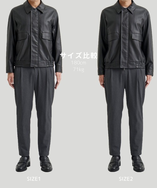 新作》VINTAGE LEATHER ブルゾン ｜2WAY/スタンド/レザー/フライト