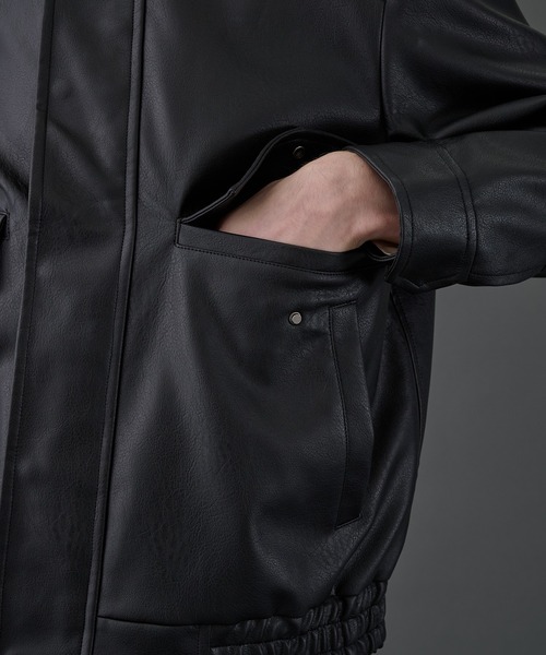 セール】《残りわずか》VINTAGE LEATHER ブルゾン ｜2WAY/スタンド