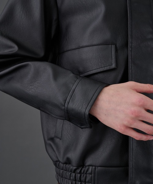 セール】《残りわずか》VINTAGE LEATHER ブルゾン ｜2WAY/スタンド