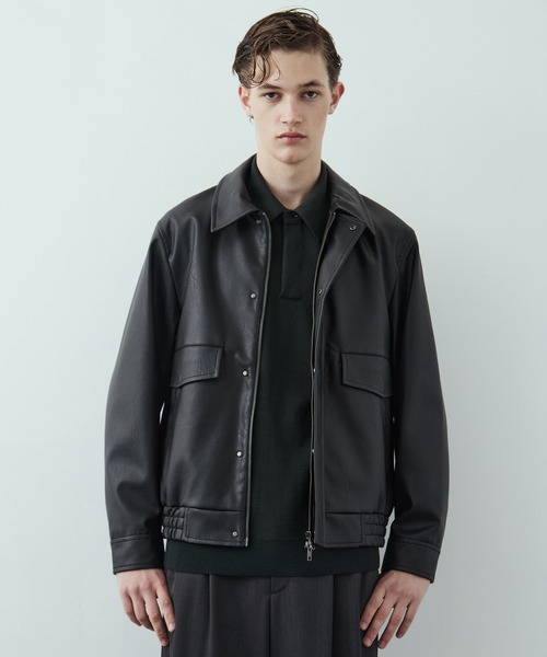 新作》VINTAGE LEATHER ブルゾン ｜2WAY/スタンド/レザー/フライト