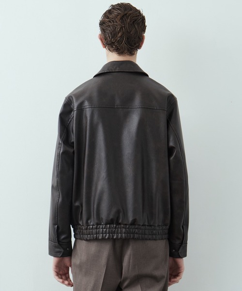 新作》VINTAGE LEATHER ブルゾン ｜2WAY/スタンド/レザー/フライト