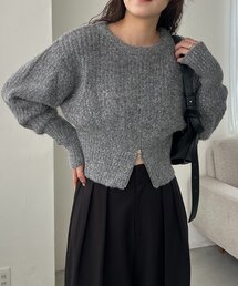 CAPRICIEUX LE'MAGE | 裾ジップラメプルオーバー(ニット/セーター)