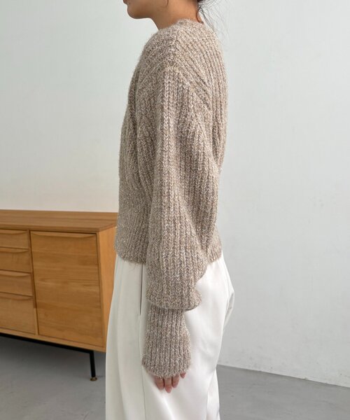 CAPRICIEUX LE'MAGE(カプリシューレマージュ)の「裾ジップラメプルオーバー(ニット/セーター・レディース・ベージュ/グレー・FREE)」の19枚目の写真