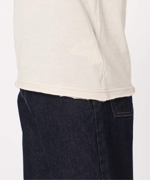 SLOBE IENA（スローブイエナ）の「《WEB限定/追加3》レイヤードスリーブロンTEE（Tシャツ/カットソー・レディース・ブラック/ブラック系その他/ホワイト・FREE）」の11枚目の写真