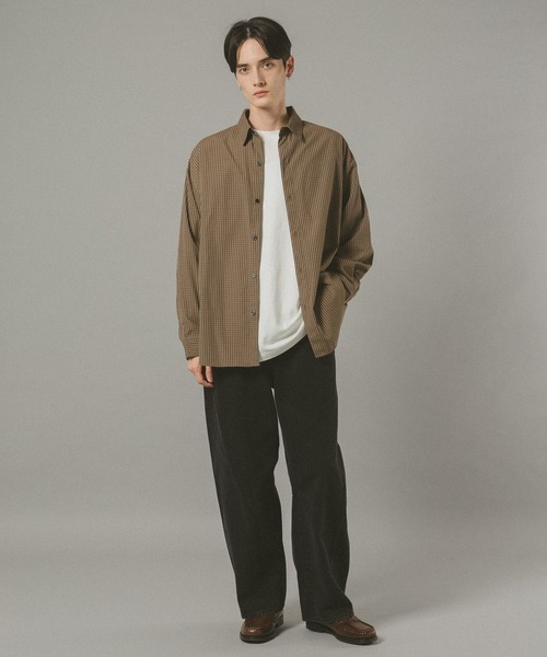 RAGEBLUE(レイジブルー)の「ミニチェック柄シャツ(シャツ/ブラウス・メンズ・ネイビー/ブラウン系その他・LARGE/MEDIUM)」の5枚目の写真