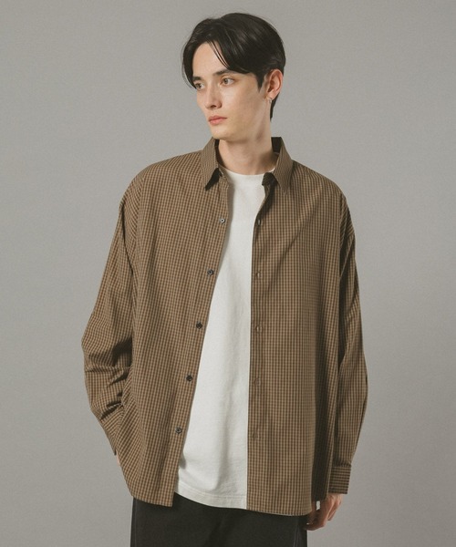 RAGEBLUE(レイジブルー)の「ミニチェック柄シャツ(シャツ/ブラウス・メンズ・ネイビー/ブラウン系その他・LARGE/MEDIUM)」の6枚目の写真