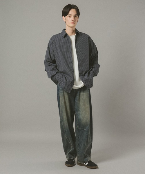 RAGEBLUE(レイジブルー)の「ミニチェック柄シャツ(シャツ/ブラウス・メンズ・ネイビー/ブラウン系その他・LARGE/MEDIUM)」の15枚目の写真