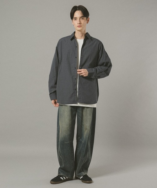 RAGEBLUE(レイジブルー)の「ミニチェック柄シャツ(シャツ/ブラウス・メンズ・ネイビー/ブラウン系その他・LARGE/MEDIUM)」の16枚目の写真