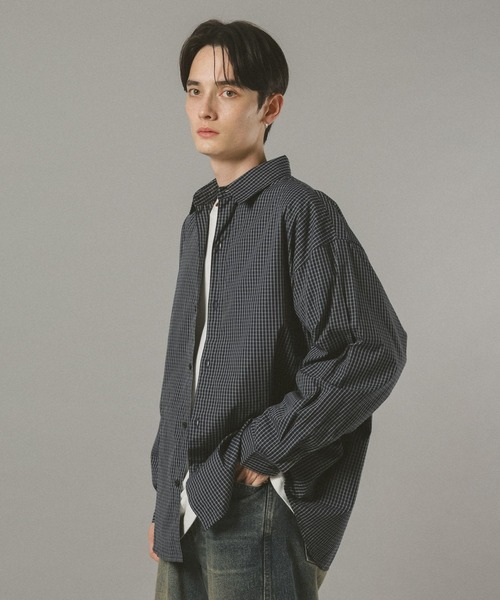 RAGEBLUE(レイジブルー)の「ミニチェック柄シャツ(シャツ/ブラウス・メンズ・ネイビー/ブラウン系その他・LARGE/MEDIUM)」の19枚目の写真