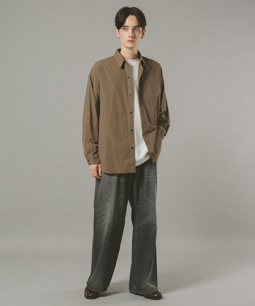 RAGEBLUE(レイジブルー)の「ミニチェック柄シャツ(シャツ/ブラウス・メンズ・ネイビー/ブラウン系その他・LARGE/MEDIUM)」の20枚目の写真