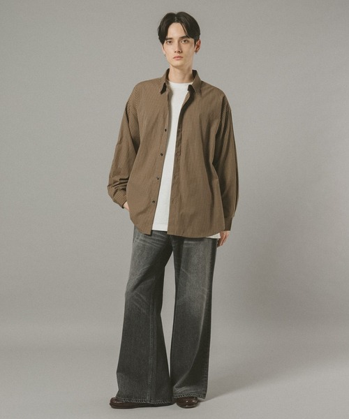RAGEBLUE(レイジブルー)の「ミニチェック柄シャツ(シャツ/ブラウス・メンズ・ネイビー/ブラウン系その他・LARGE/MEDIUM)」の21枚目の写真