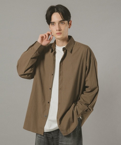 RAGEBLUE(レイジブルー)の「ミニチェック柄シャツ(シャツ/ブラウス・メンズ・ネイビー/ブラウン系その他・LARGE/MEDIUM)」の22枚目の写真