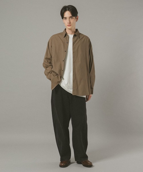 RAGEBLUE(レイジブルー)の「ミニチェック柄シャツ(シャツ/ブラウス・メンズ・ネイビー/ブラウン系その他・LARGE/MEDIUM)」の3枚目の写真