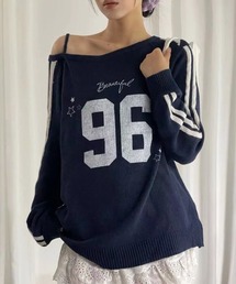 オフショルダー」に該当するトップス（ストライプ柄）ファッション通販