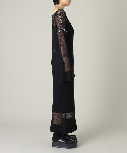 forget-me-nots(フォーゲットミーノッツ)の「Forget-me-nots Knit Maxi One Piece FMN-25AW-OP-001(ワンピース・レディース・ブラック/グレー・FREE)」の5枚目の写真