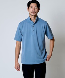 TETE HOMME（テットオム）の「リップルボーダースタンドポロ（ポロシャツ）」